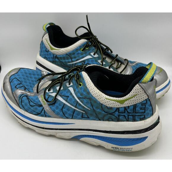 HOKA One One Bondi B Men\'s Size 12.5 Teal Blue and White Running Shoe Zero Grav main image 4